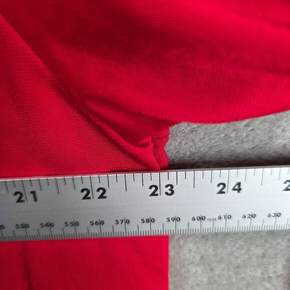 Mens Adidas Red Track Jacket Black Stripes Full Zip 100% Polyester Size L - Picture 5 of 8